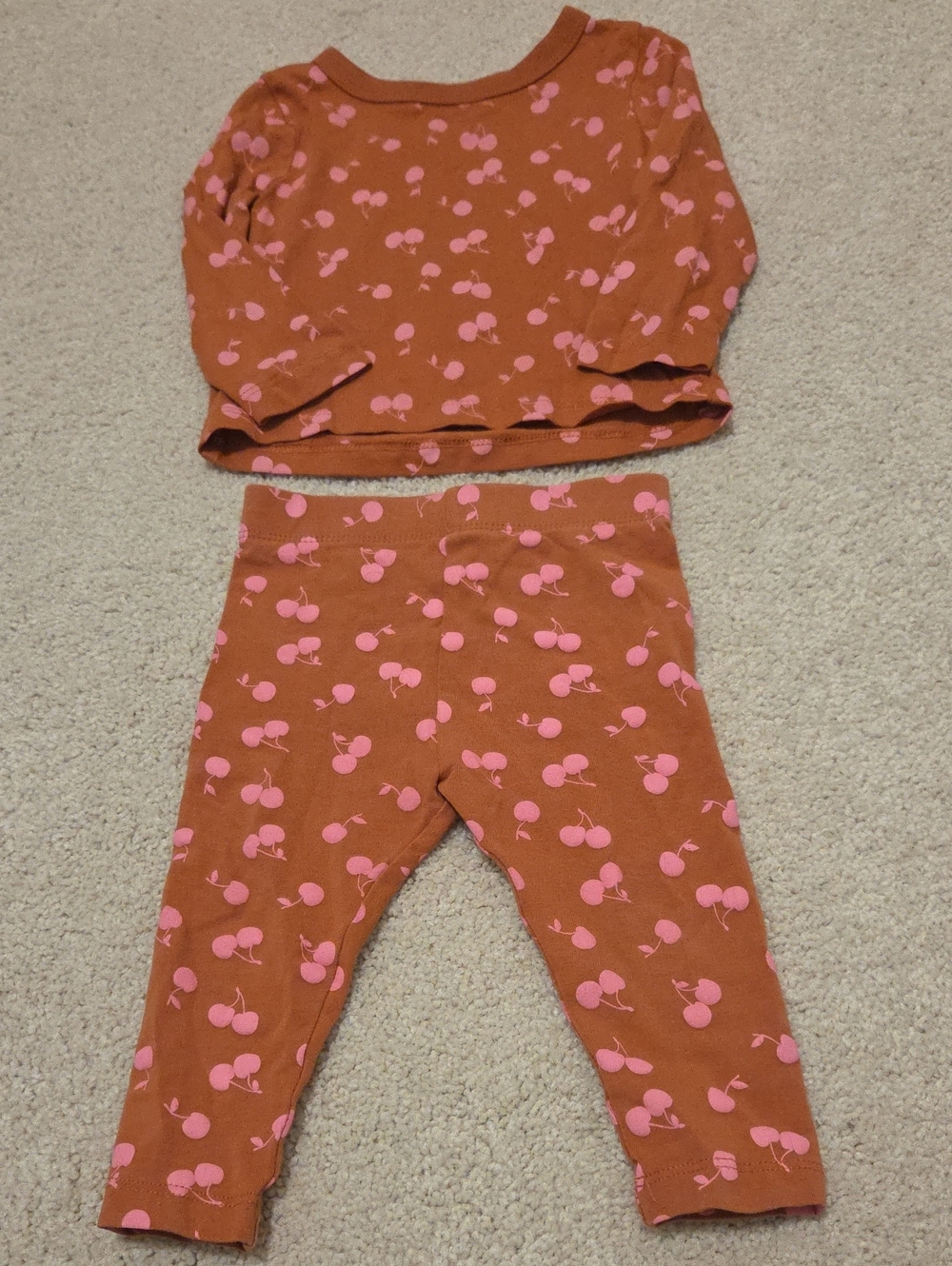 Baby Apple Print Matching Set Fall 6-12 Months
